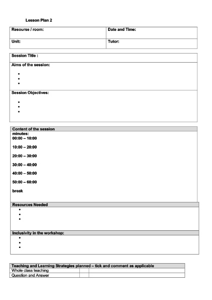 Example lesson plan 3